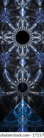 Abstract blue and white background with a sharp crystal like pattern on it