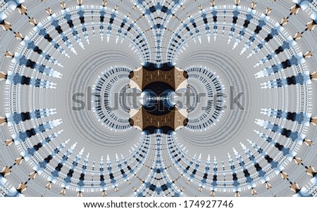 Abstract fractal background resembling magnetic flux lines and the central core