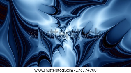 Abstract high resolution colorful background with a detailed spiral flower-like pattern in blue color