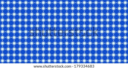Blue and white abstract fractal background in high resolution with a detailed simple geometric pattern consisting of a grid of interconnected squares and circles