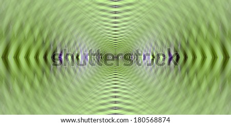 Abstract fractal background with a detailed wavy and arrow-like pattern going from the center to the edges in light green and purple colors