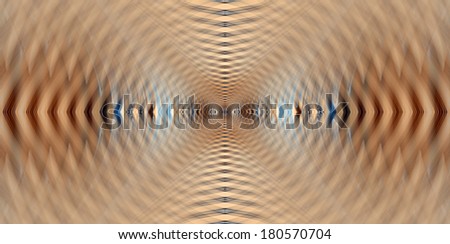 Abstract fractal background with a detailed wavy and arrow-like pattern going from the center to the edges in light brown and blue colors