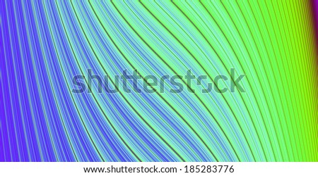 Abstract background with a detailed twisted wavy pattern spiraling around its central axis in high resolution in purple, cyan and green colors
