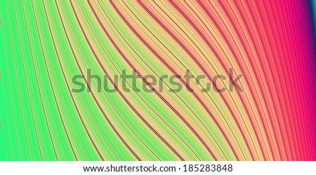 Abstract background with a detailed twisted wavy pattern spiraling around its central axis in high resolution in green, yellow and pink colors