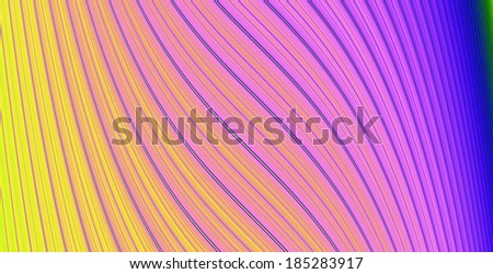 Abstract background with a detailed twisted wavy pattern spiraling around its central axis in high resolution in yellow, pink and blue colors