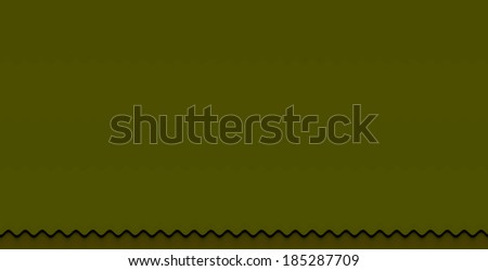 Simple olive green background with a detailed almost black green wavy pattern at the bottom
