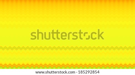 Simple yellow background with a detailed orange wavy pattern at the top and bottom