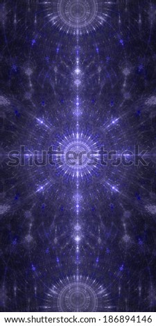 Abstract high resolution star pattern with decorative beams surrounding the center in purple color