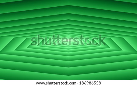 Abstract high resolution background with a detailed disc-like shining pattern in the center and light and dark stripes in green color