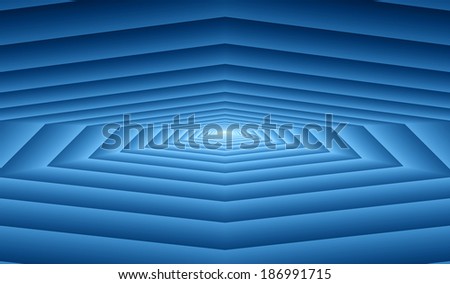 Abstract high resolution background with a detailed disc-like shining pattern in the center and light and dark stripes in blue color