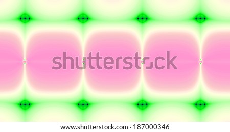 Abstract high resolution green and pink grid ladder-like background with four decorative pillars and eight green centers, all interconnected with each other