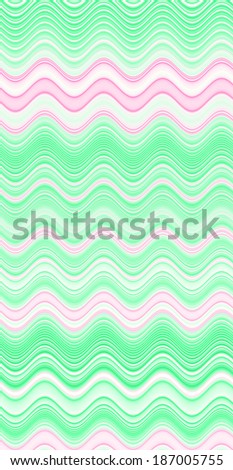 Abstract vertical background with a detailed wavy pattern in high resolution in light green and pink