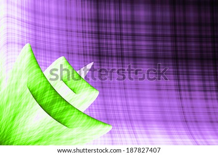 Green and pink abstract high resolution fractal background with a detailed distorted light background grid and a decorative flower-like pattern in the left lower corner