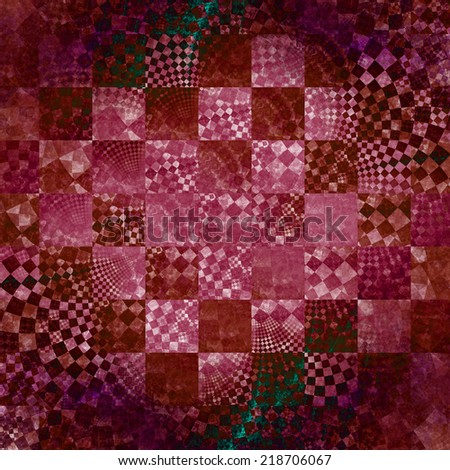 Abstract fractal chess wallpaper with a detailed spiraling pattern in the center, all in dark red, pink and green