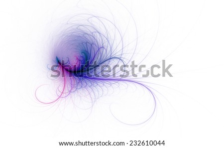 Abstract high resolution pastel colored pink,blue and purple neon-like fractal background with an organic looking wavy pattern