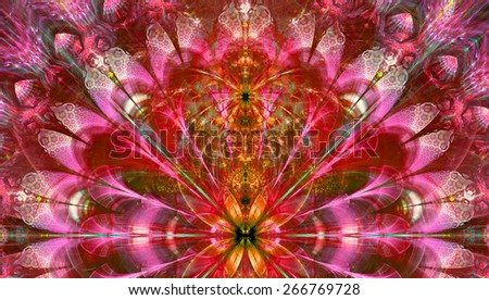 Beautiful abstract flower bouquet background in dark glowing vivid red,yellow,pink