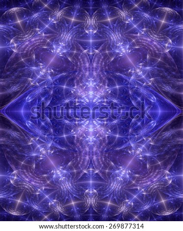 Abstract high resolution fractal background with a detailed diamond shaped pattern in purple and pink colors