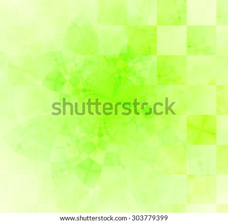 Abstract geometric background with columns and rows of squares and a star-like distorted pattern mixed in to, all in light pastel green