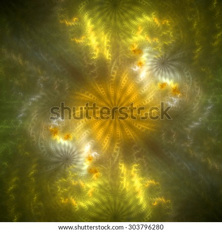 Abstract high resolution spiraling storm background in shining yellow