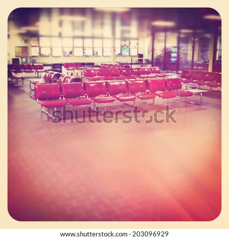 Airport waiting area with seating - instagram