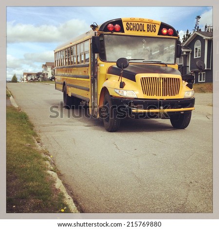 Bus on street - instagram effect