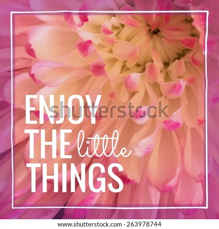 Enjoy the little things - Quote