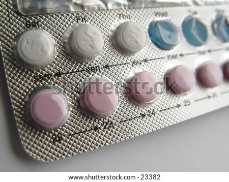 Closeup of Birth Control Pills in a blister pack