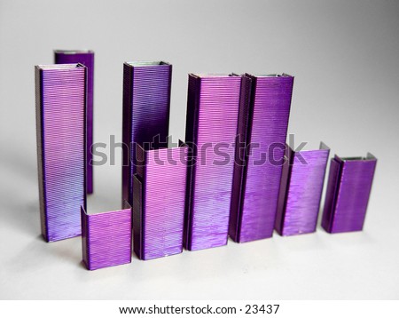 Purple Staples layout to look like building in a city