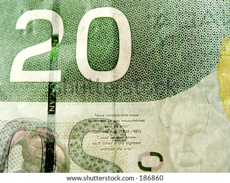 20 dollar bill back. 20 dollar bill back. canadian
