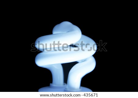 Power saving Light Bulb with black background