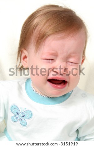 Little Baby Girl Crying, not a happy baby