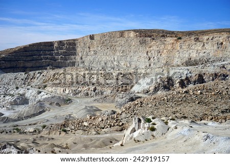 Big quarry near Drejat village in Israel