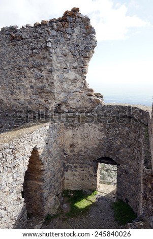 Ruins of Buffavento castle near Nicosia, North Cyprus