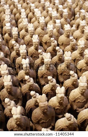 Terracotta army on sale in Sian, China