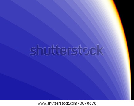 Blue presentation background with a black rounded part in right