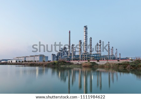 chemical factory with blue sky