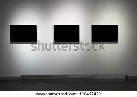 empty frames in museum