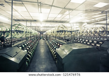 interior of textile mill