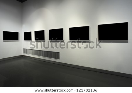 empty frame in art museum