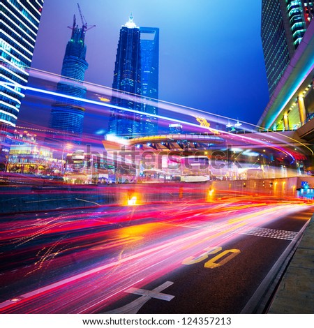 night scene of modern city night scene of modern city