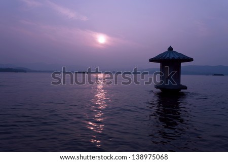 the beautiful scenery of west lake in hangzhou,China