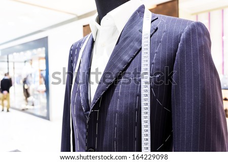 Suits On Shop Mannequins