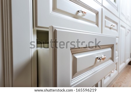 Beautiful Cabinet With Drawers In A Modern Room