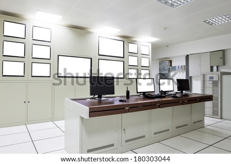 Control room of the modern office