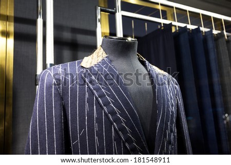 Suits on shop mannequins