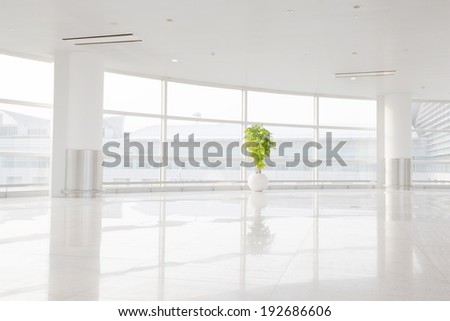 large window into white office