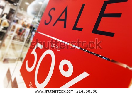store discount sign