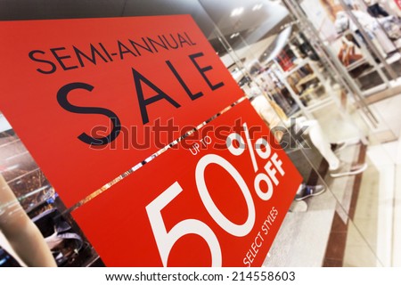 store discount sign