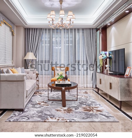 modern living room luxury decoration interior