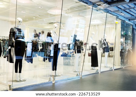 clothing fashion shop exhibition window